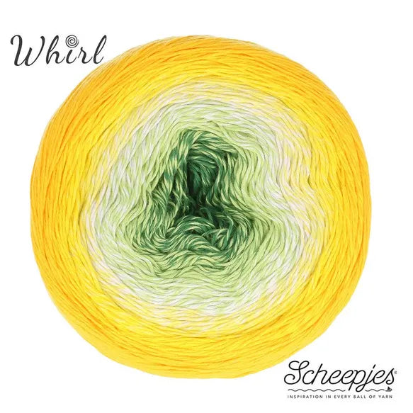 Scheepjes Cotton Whirl 713 Lemon Limeade - 100% Organic Cotton