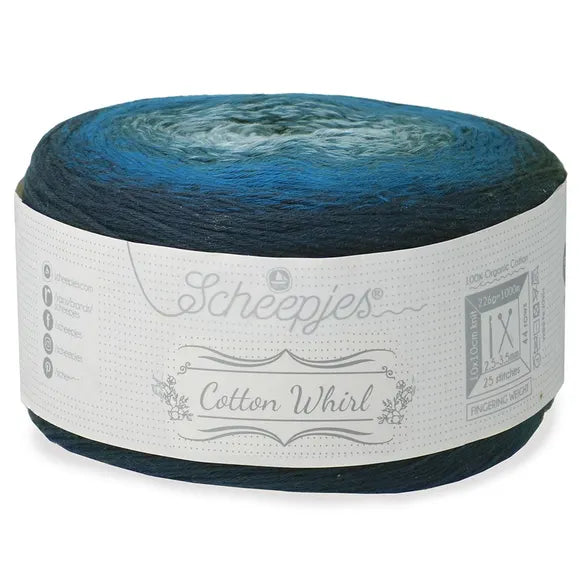 NEW!! Scheepjes Cotton Whirl 739 Frostbite - 100% Organic Cotton