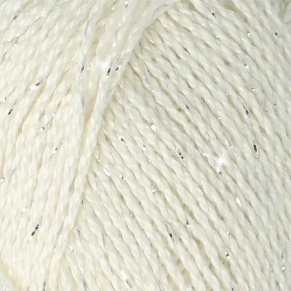 NEW!! Scheepjes Catona Shine 105-S Bridal White - Silver