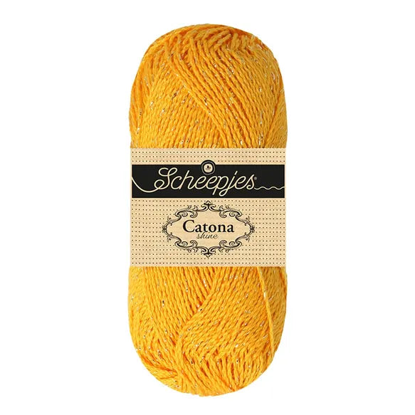 NEW!! Scheepjes Catona Shine 208-G Yellow Gold - Gold