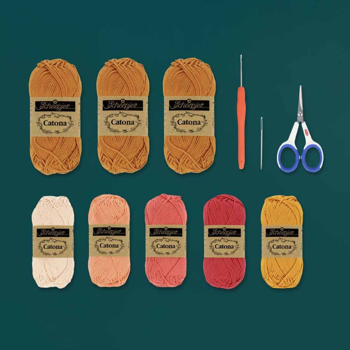 Beginner Crochet Kit Granny Square Bag