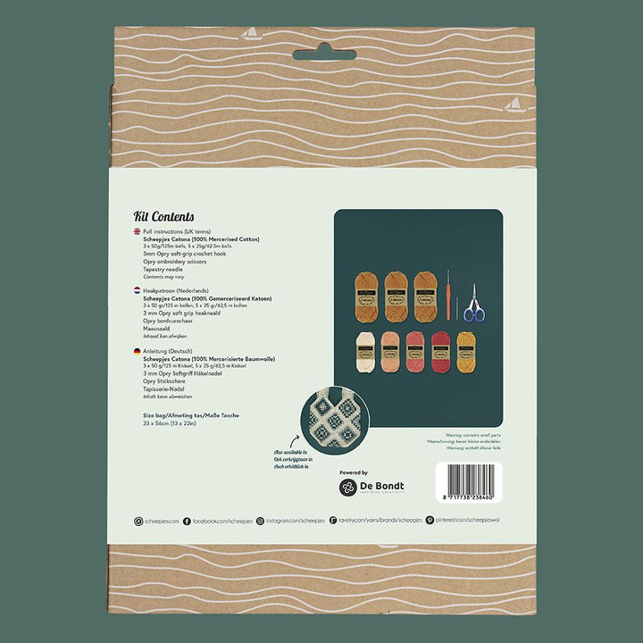 Beginner Crochet Kit Granny Square Bag