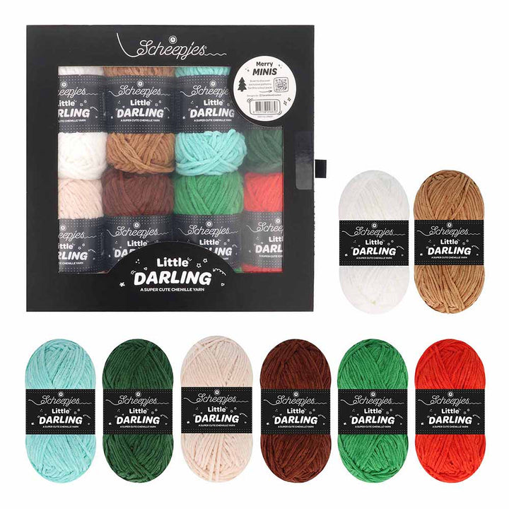 Scheepjes Little Darling Colour Packs Mini 25gm Balls - Merry Minis