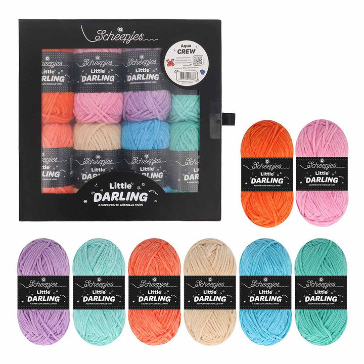 Scheepjes Little Darling Colour Packs Mini 25gm Balls - Aqua Crew