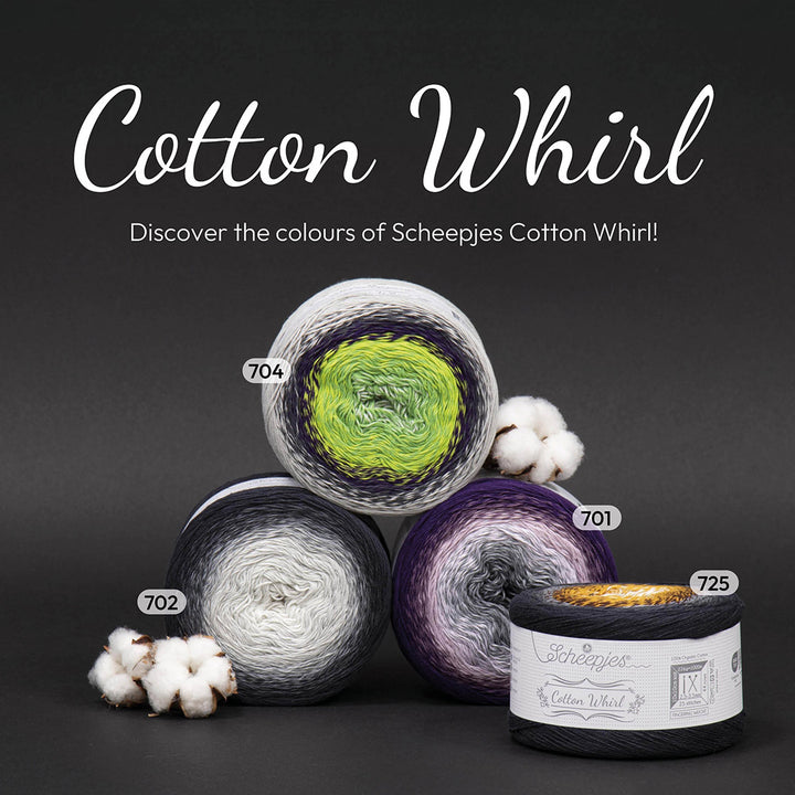 Scheepjes Cotton Whirl 725 Night Sun - 100% Organic Cotton