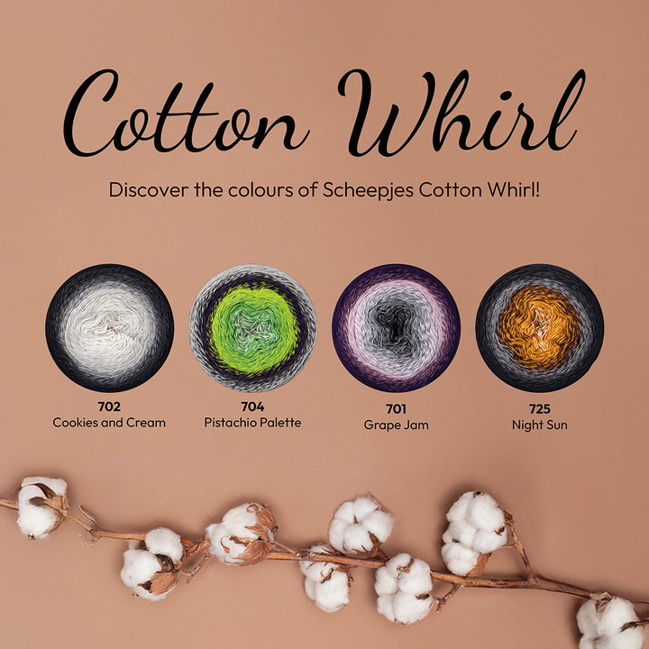 Scheepjes Cotton Whirl 701 Grape Jam - 100% Organic Cotton