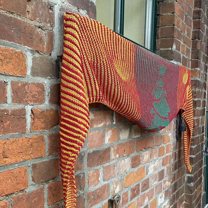 PREORDER Lola Illusion Knitted Shawl - Christmas - 8ply