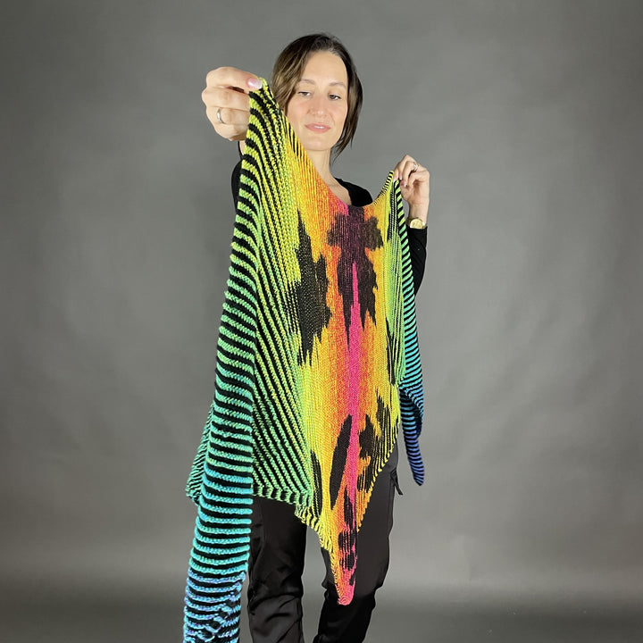 PREORDER Lola Illusion Knitted Scarf - Autumn Leaves - 4ply