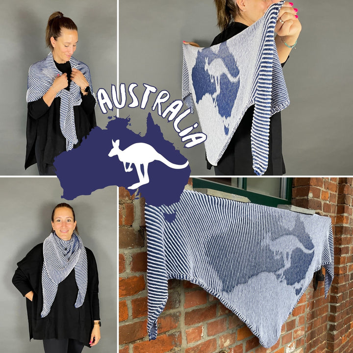 PREORDER Lola Illusion Knitted Scarf - Australia - 4ply