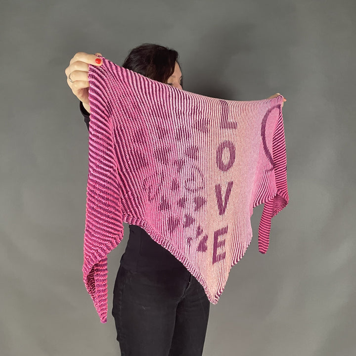 AVAILABLE NOW Lola Illusion Knitted Scarf Love - 4ply
