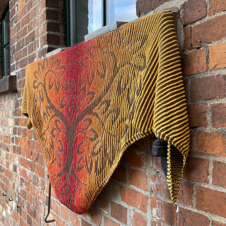 AVAILABLE NOW Lola Illusion Knitted Scarf Love Tree Autumn - 8ply