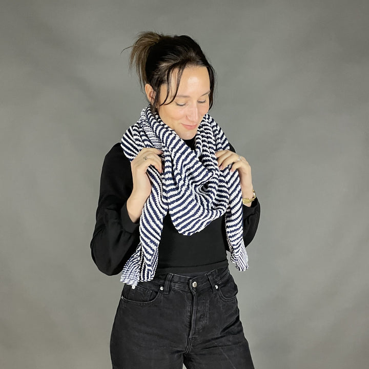 PREORDER Lola Illusion Knitted Shawl - Snowflake - 8ply