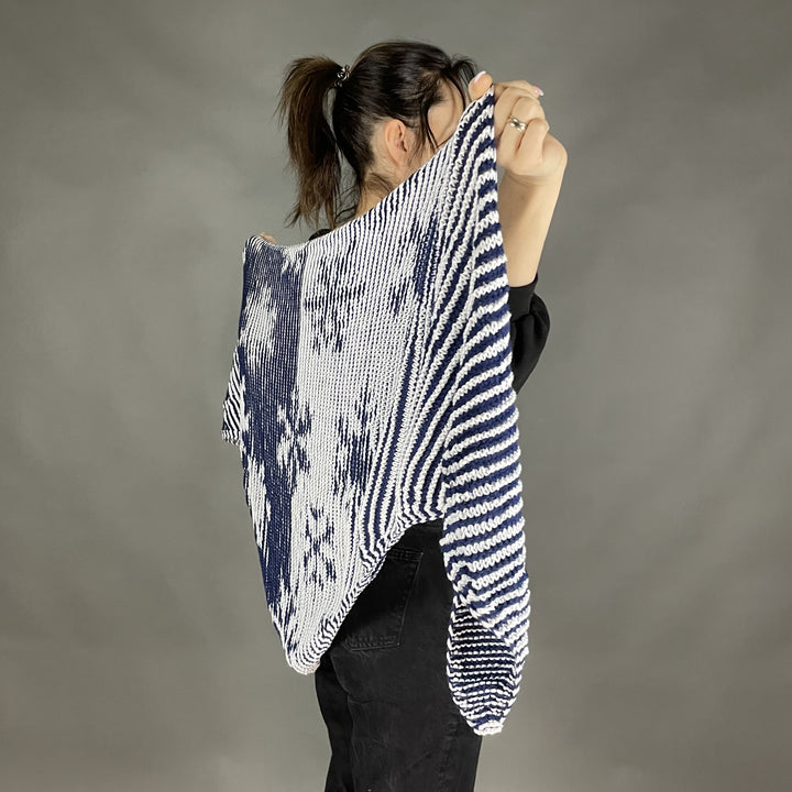 PREORDER Lola Illusion Knitted Shawl - Snowflake - 8ply