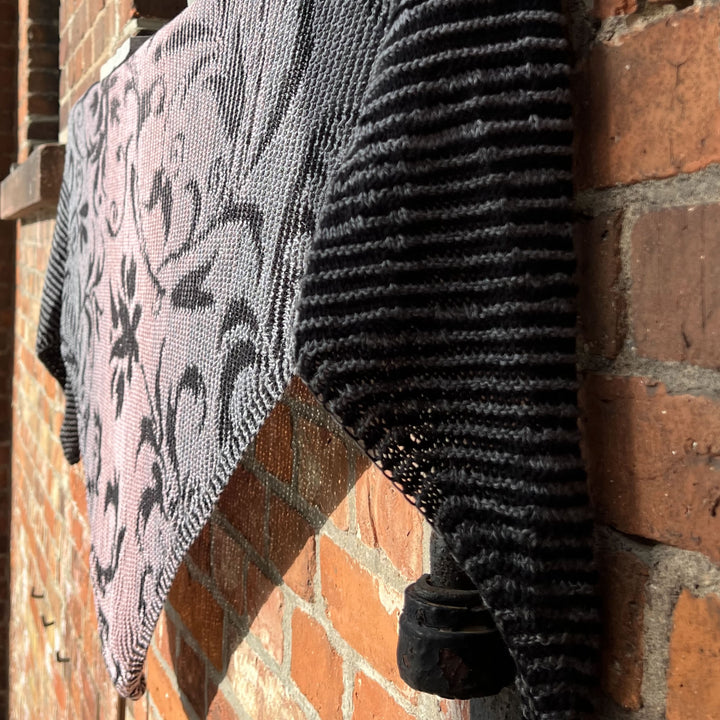 AVAILABLE NOW Lola Illusion Knitted Shawl Floral - 4ply