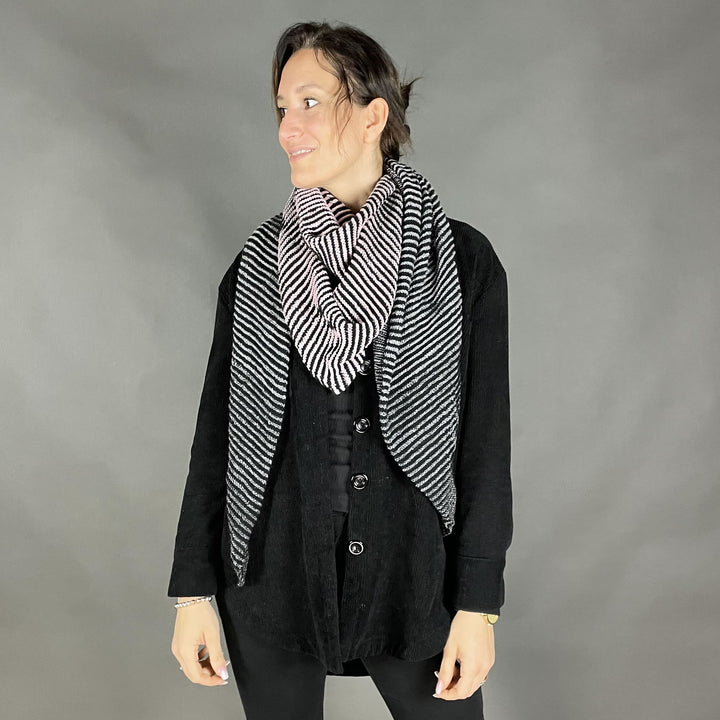 AVAILABLE NOW Lola Illusion Knitted Shawl Floral - 4ply