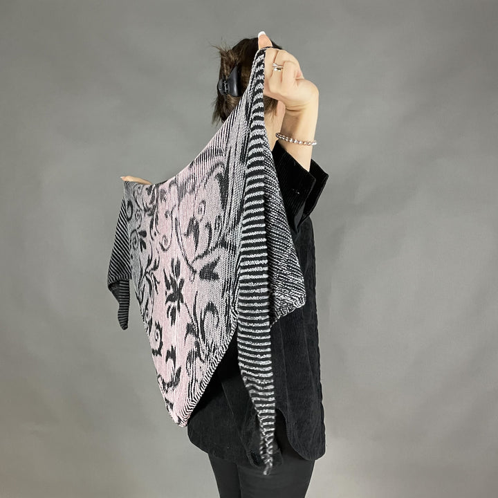 AVAILABLE NOW Lola Illusion Knitted Shawl Floral - 4ply