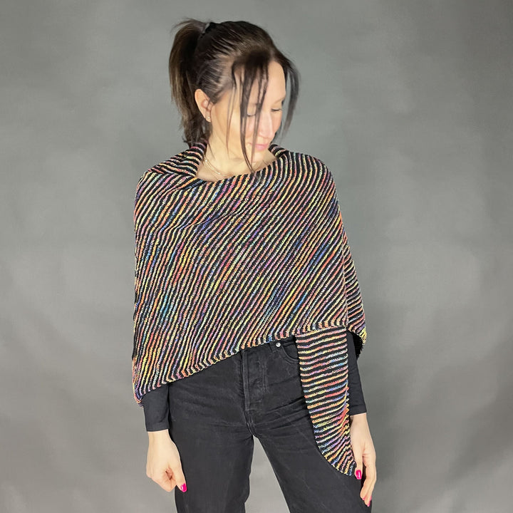 AVAILABLE NOW Lola Illusion Knitted Shawl Confetti Lion  - 4ply