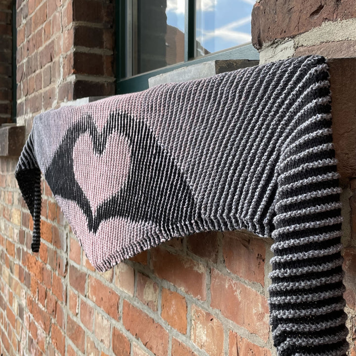 AVAILABLE NOW Lola Illusion Knitted Shawl Hands Of Love - 8ply