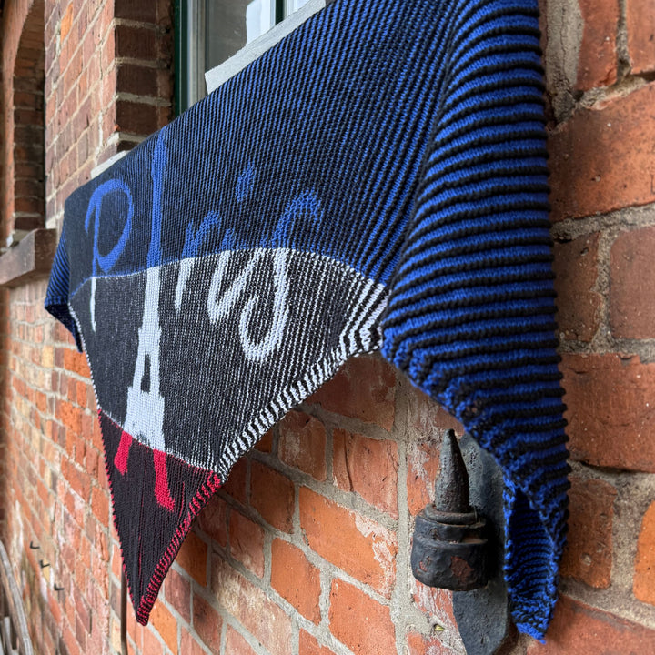 AVAILABLE NOW Lola Illusion Knitted Scarf Paris - 4ply