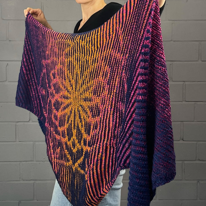 AVAILABLE NOW Lola Illusion Knitted Scarf Mandala - 8ply