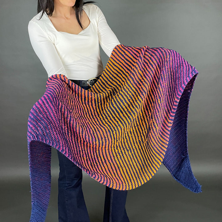 AVAILABLE NOW Lola Illusion Knitted Scarf Mandala - 8ply