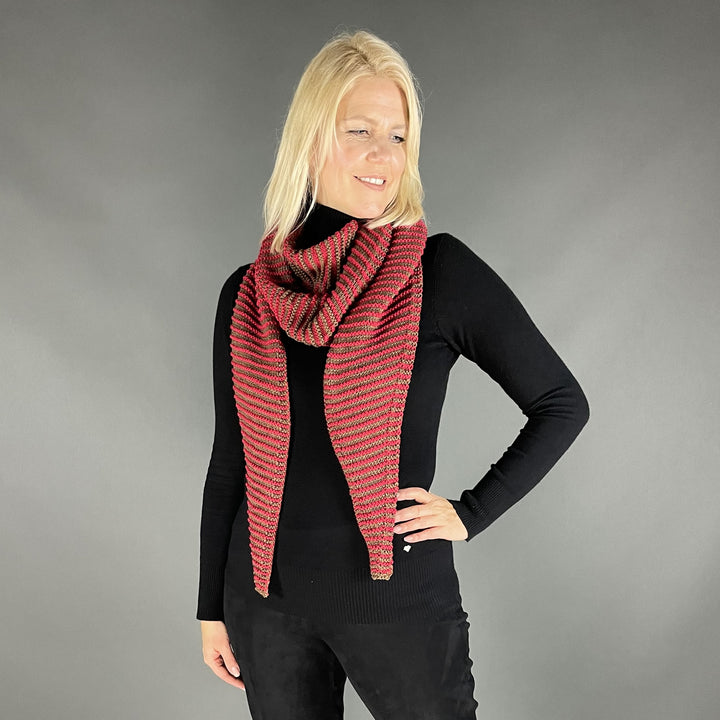 PREORDER Lola Illusion Knitted Scarf - Rudi - 8ply