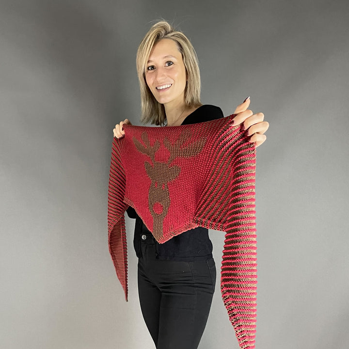 PREORDER Lola Illusion Knitted Scarf - Rudi - 8ply