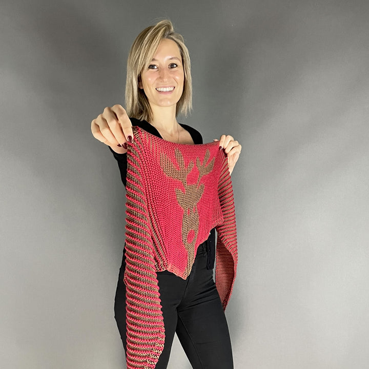 PREORDER Lola Illusion Knitted Scarf - Rudi - 8ply