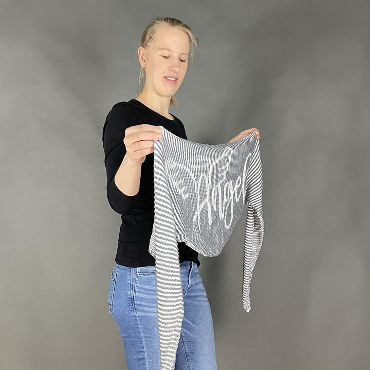 AVAILABLE NOW Lola Illusion Knitted Scarf Angel - 4ply