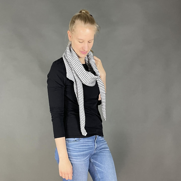 AVAILABLE NOW Lola Illusion Knitted Scarf Angel - 4ply
