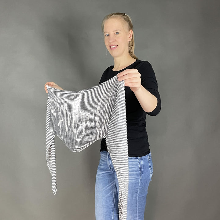AVAILABLE NOW Lola Illusion Knitted Scarf Angel - 4ply