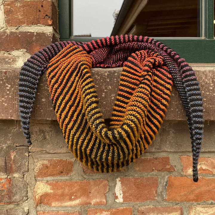 AVAILABLE NOW Lola Illusion Knitted Scarf Melody - 8ply