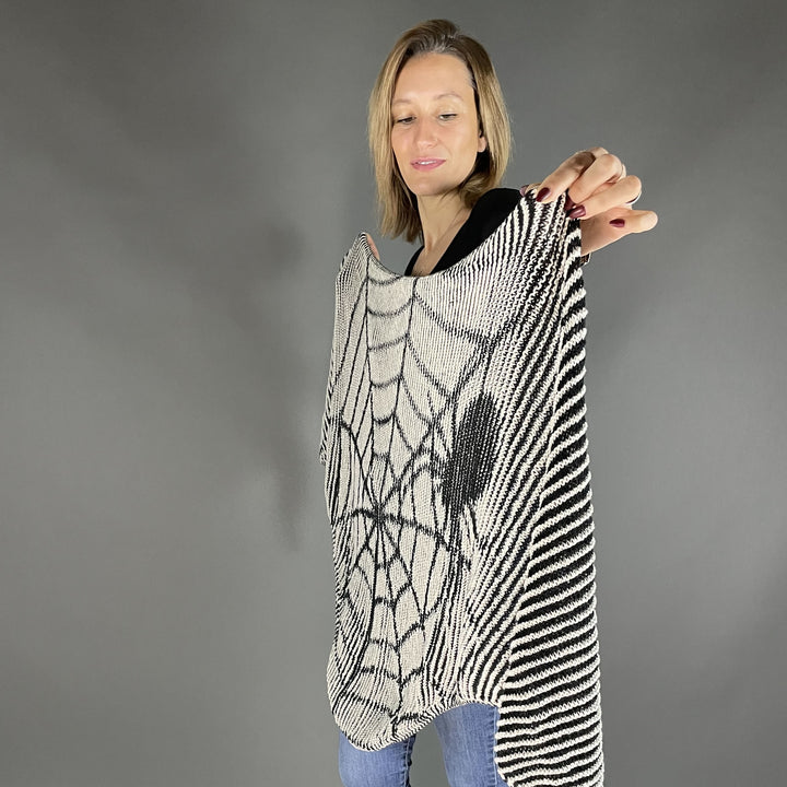 PREORDER Lola Illusion Knitted Scarf - Spider Web - 8ply