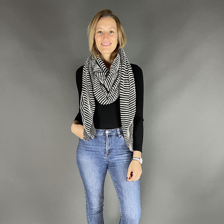 PREORDER Lola Illusion Knitted Scarf - Spider Web - 8ply
