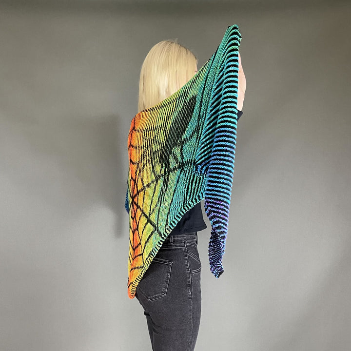 PREORDER Lola Illusion Knitted Scarf - Spider Web - 8ply