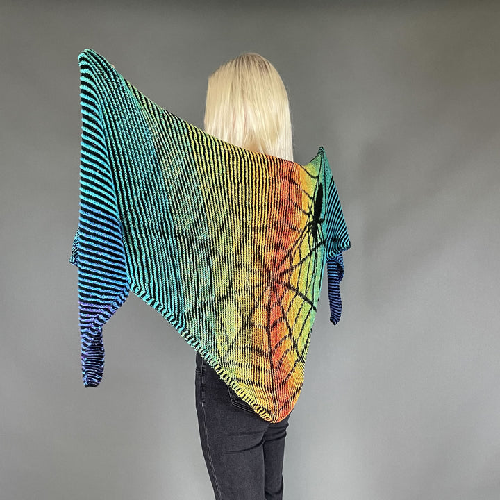 PREORDER Lola Illusion Knitted Scarf - Spider Web - 8ply