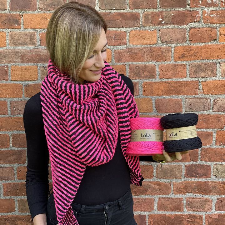 AVAILABLE NOW Lola Illusion Knitted Shawl Flying Skull - 8ply