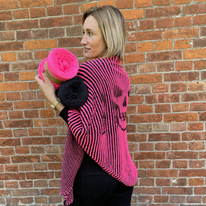 AVAILABLE NOW Lola Illusion Knitted Shawl Flying Skull - 8ply