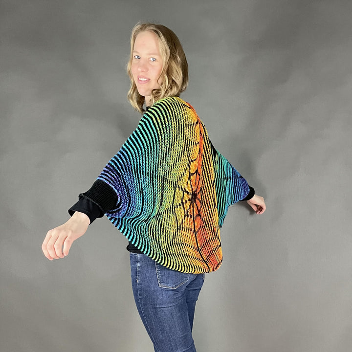AVAILABLE NOW Lola Illusion Knitted Soul Warmer Spider Web - 8ply
