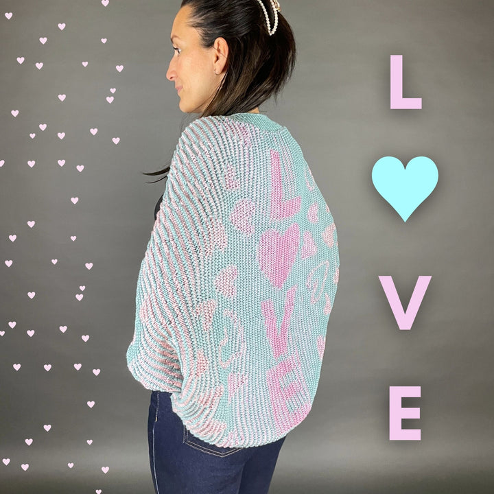 PREORDER Lola Illusion Knitted Soul Warmer - Love - 8ply