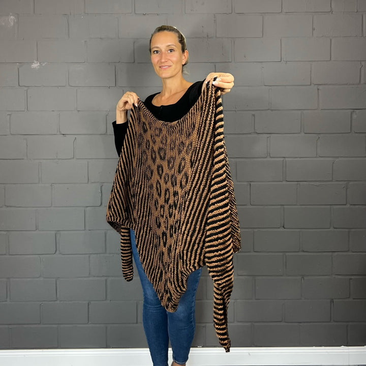 PREORDER Lola Illusion Knitted Shawl - Leo - 8ply