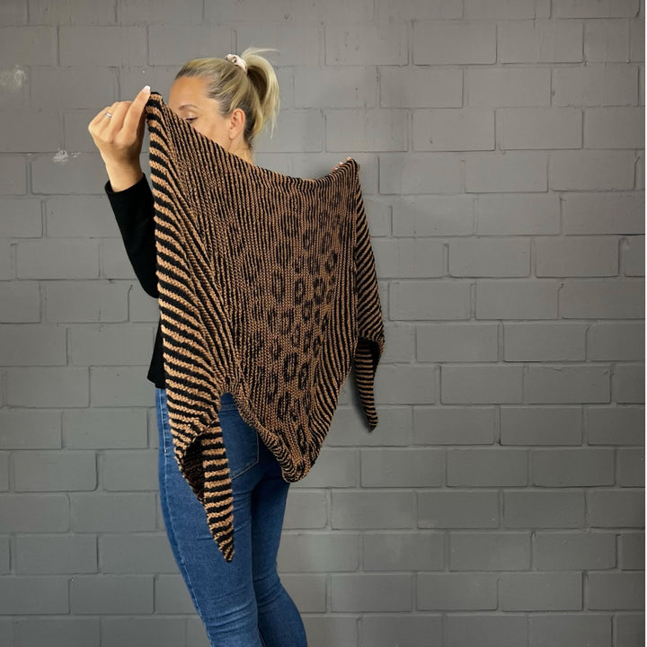 PREORDER Lola Illusion Knitted Shawl - Leo - 8ply