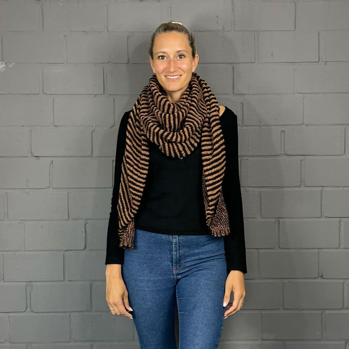 PREORDER Lola Illusion Knitted Shawl - Leo - 8ply