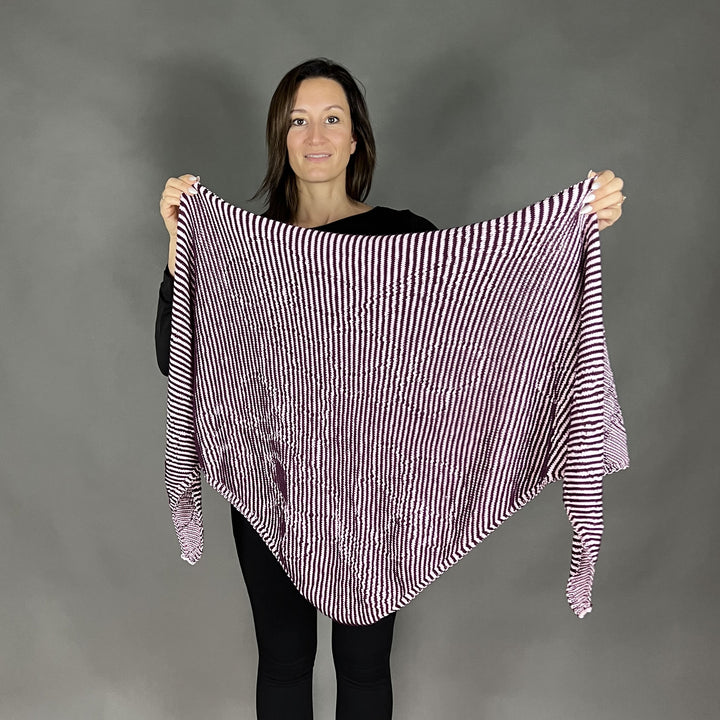 AVAILABLE NOW Lola Illusion Knitted Shawl Orchid - 4ply