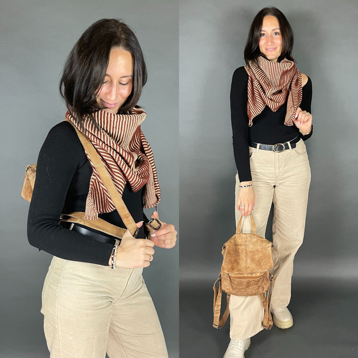 PREORDER Lola Illusion Knitted Scarf - Australian Kangaroos - 4ply