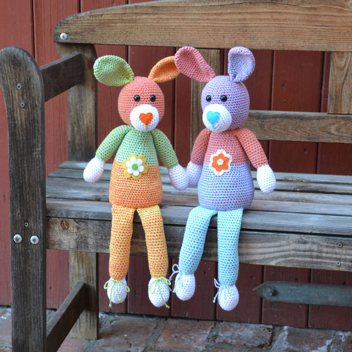 PREORDER Lola Amigurumi Cute Easter Bunnies & Egg Basket