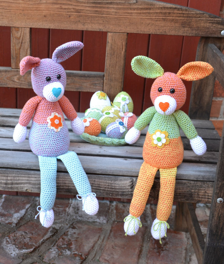 PREORDER Lola Amigurumi Cute Easter Bunnies & Egg Basket