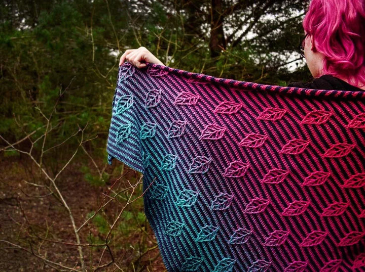Glowing Leaf Shawl Yarn Pack by Christina Hadderingh