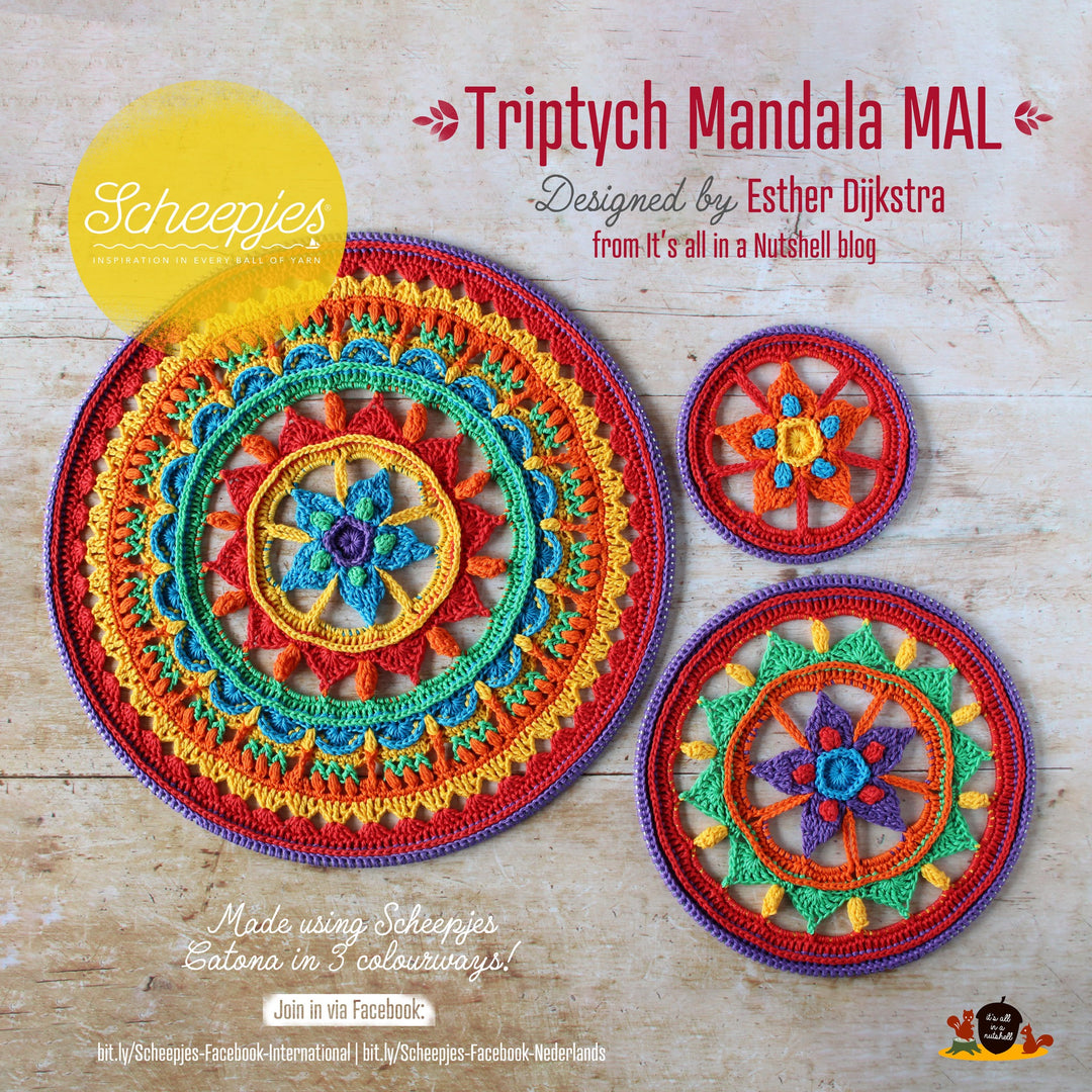 Triptych Mandala MAL Yarn Pack by Esther Dijkstra
