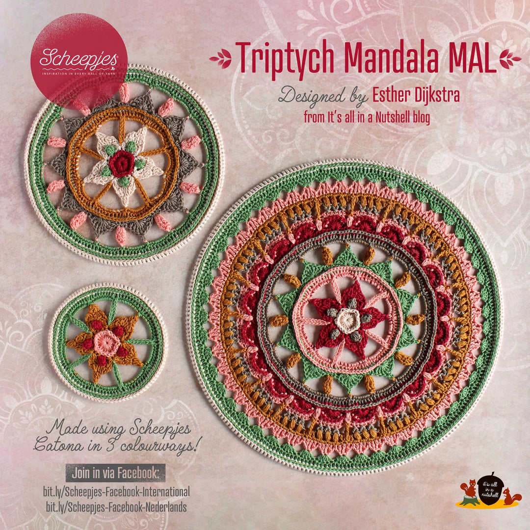Triptych Mandala MAL Yarn Pack by Esther Dijkstra